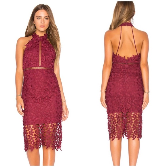 Bardot Dresses & Skirts - Bardot Burgundy Lace Dress 6 Small